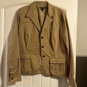 Ralph Lauren Womens Khaki Jacket sz L